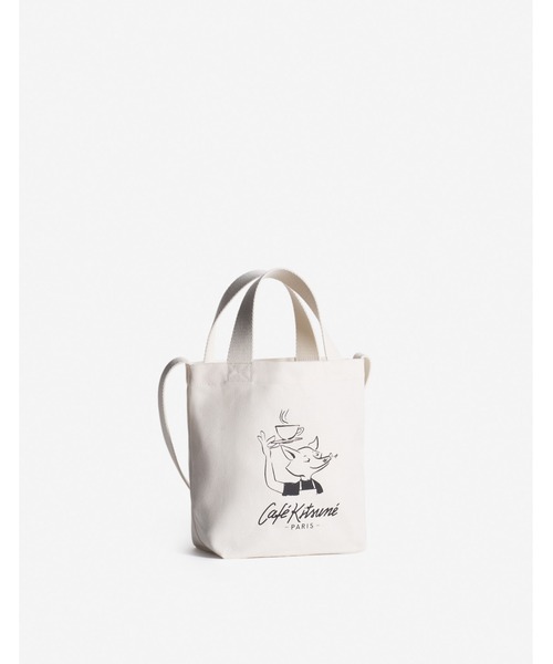 Maison Kitsune(メゾンキツネ)の「BARISTA FOX MINI TOTE(トートバッグ・メンズ・クリーム・U)」の2枚目の写真