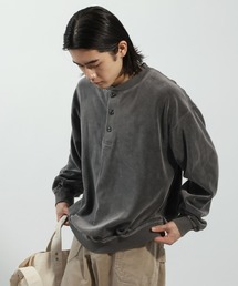 BAYFLOW | ベロアヘンリーネックプルオーバー(Tシャツ/カットソー)