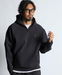 The DUFFER of ST.GEORGE | 〔BLACK LABEL〕"SORONA" HENLEY PO PARKA:セットアップ ダンボールニット ヘンリーネック パーカー(パーカー)