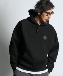 The DUFFER of ST.GEORGE | 〔BLACK LABEL〕"SORONA" HENLEY PO PARKA：セットアップ ダンボールニット ヘンリーネック パーカー(パーカー)