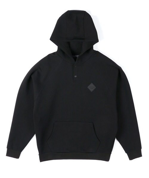 The DUFFER of ST.GEORGE（ザダファーオブセントジョージ）の「〔BLACK LABEL〕"SORONA" HENLEY PO PARKA：セットアップ ダンボールニット ヘンリーネック パーカー（パーカー・メンズ・ライトグレー/グレー/ブラック・MEDIUM/SMALL/X-LARGE/LARGE）」の12枚目の写真