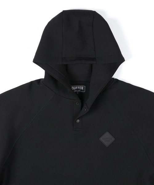 The DUFFER of ST.GEORGE（ザダファーオブセントジョージ）の「〔BLACK LABEL〕"SORONA" HENLEY PO PARKA：セットアップ ダンボールニット ヘンリーネック パーカー（パーカー・メンズ・ライトグレー/グレー/ブラック・MEDIUM/SMALL/X-LARGE/LARGE）」の4枚目の写真