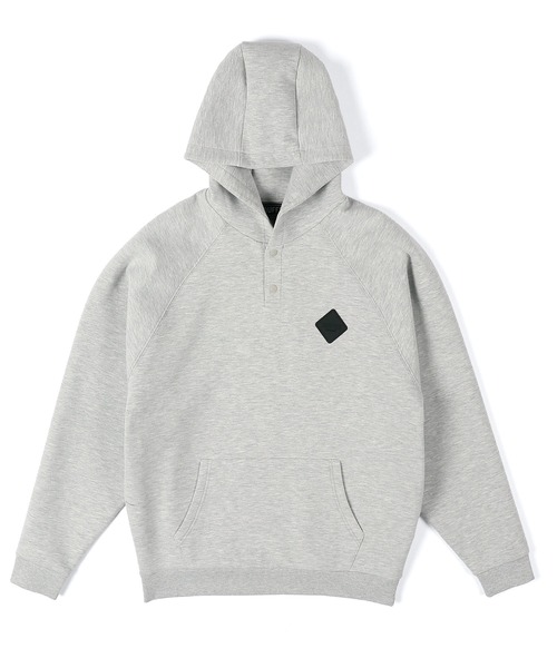 The DUFFER of ST.GEORGE（ザダファーオブセントジョージ）の「〔BLACK LABEL〕"SORONA" HENLEY PO PARKA：セットアップ ダンボールニット ヘンリーネック パーカー（パーカー・メンズ・ライトグレー/グレー/ブラック・MEDIUM/SMALL/X-LARGE/LARGE）」の9枚目の写真