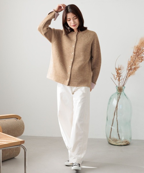 FOUND GOOD（ファウンドグッド）の「WフェイスハイショクニットCD（カーディガン/ボレロ・レディース・ベージュ/ブラウン系5/グレー系5/ブラック・L/M/S）」の17枚目の写真