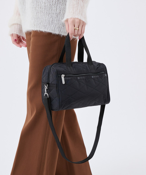 LeSportsac(レスポートサック)の「EVERYDAY SM SATCHEL ブラッククロスデボス(ショルダーバッグ・レディース・ブラック・FREE)」の5枚目の写真