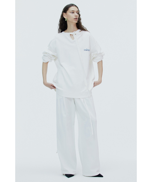 NOHANT(ノアン)の「PRINCE TWO WAY SWEATSHIRT WHITE(スウェット・レディース・ホワイト・LARGE/MEDIUM/SMALL/X-SMALL)」の2枚目の写真