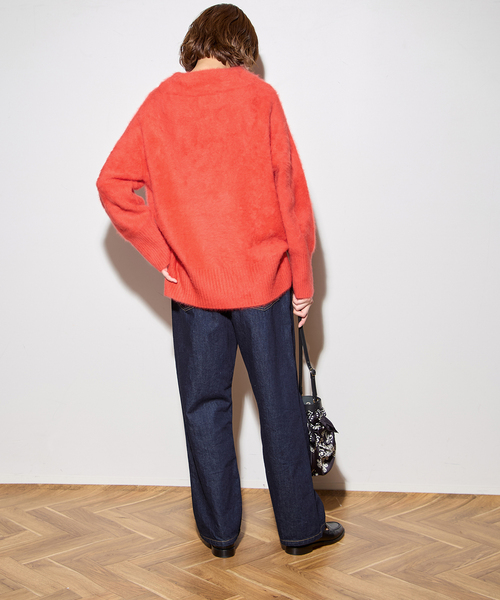 journal standard L'essage（ジャーナルスタンダードレサージュ）の「《追加》FOX CASHMERE オフプルオーバー（ニット/セーター・レディース・チャコールグレー/ベージュ/レッド・FREE）」の14枚目の写真