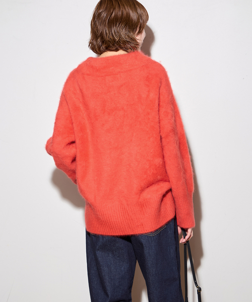 journal standard L'essage（ジャーナルスタンダードレサージュ）の「《追加》FOX CASHMERE オフプルオーバー（ニット/セーター・レディース・チャコールグレー/ベージュ/レッド・FREE）」の17枚目の写真