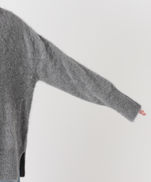 journal standard L'essage（ジャーナルスタンダードレサージュ）の「《追加》FOX CASHMERE オフプルオーバー（ニット/セーター・レディース・チャコールグレー/ベージュ/レッド・FREE）」の22枚目の写真