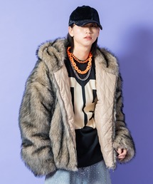 a.p.o.v.（エーピーオービー）の「a.p.o.v. 総ファー短丈フードブルゾンジャケット（ブルゾン）」