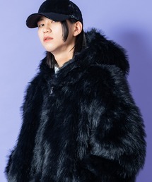 a.p.o.v.（エーピーオービー）の「a.p.o.v. 総ファー短丈フードブルゾンジャケット（ブルゾン）」