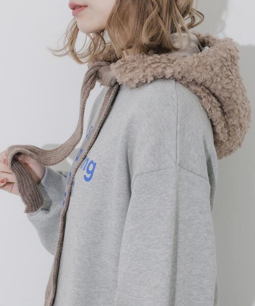 SMELLY(スメリー)の「ループボアボンネット(ニットキャップ/ビーニー・レディース・ベージュ/ブラック・-)」の6枚目の写真