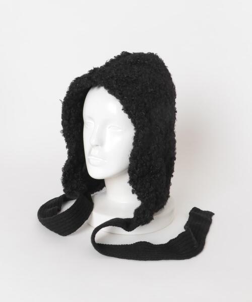 SMELLY(スメリー)の「ループボアボンネット(ニットキャップ/ビーニー・レディース・ベージュ/ブラック・-)」の16枚目の写真