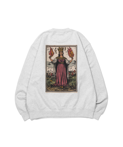 EXTRAORDINARY（エクストラオーディナリー）の「QUEEN TAROT CREWNECK L.M/GREY（スウェット・メンズ・その他・MEDIUM/LARGE/X-LARGE）」の3枚目の写真