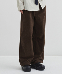 DRAW FIT（ドローフィット）の「Essential Wide One-Tuck Corduroy Pants [BROWN]（その他パンツ・メンズ）」