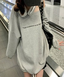 スウェット オフショルダー」に該当するトップス（グレー/灰色系