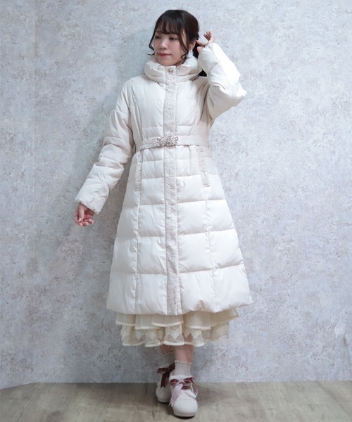 セール】シェイプ切替ロングダウンコート（ダウンジャケット/コート