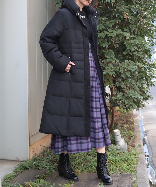セール】シェイプ切替ロングダウンコート（ダウンジャケット/コート