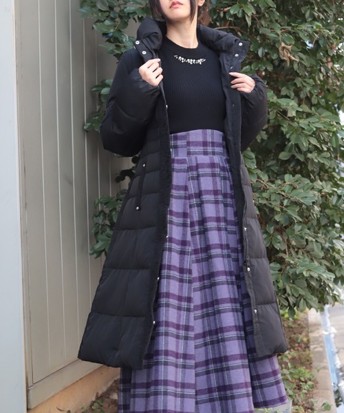 セール】シェイプ切替ロングダウンコート（ダウンジャケット/コート