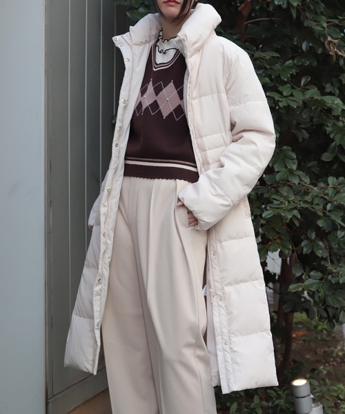 セール】シェイプ切替ロングダウンコート（ダウンジャケット/コート