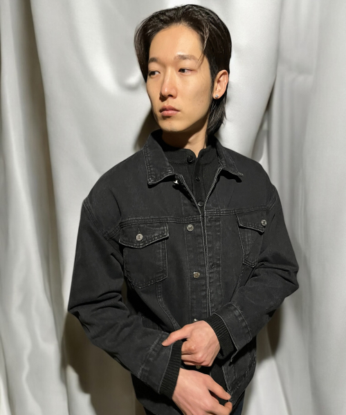 BORN SLIPPY（ボーンスリッピー）の「Basic Washing Denim Jacket (Black)（デニムジャケット・メンズ・その他・FREE）」の5枚目の写真
