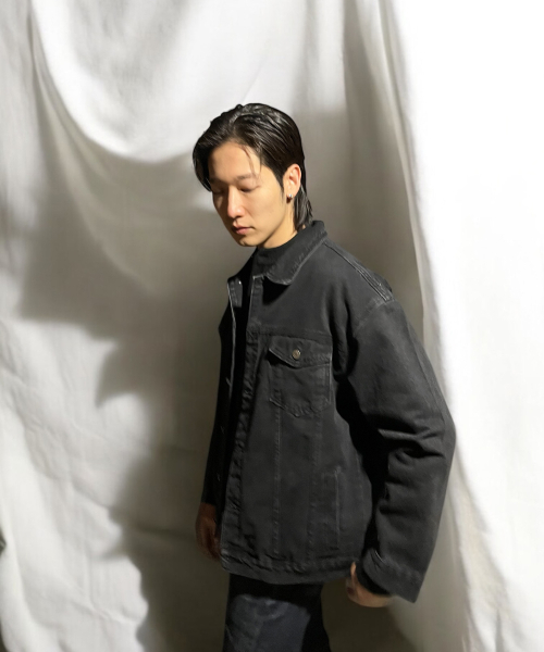 BORN SLIPPY（ボーンスリッピー）の「Basic Washing Denim Jacket (Black)（デニムジャケット・メンズ・その他・FREE）」の4枚目の写真