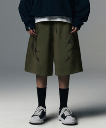 NOT4NERD(�m�b�g�t�H�[�i�[�h)��Dagger Tribal Logo Bermuda Sweat Shorts - Khaki(���̑��p���c)