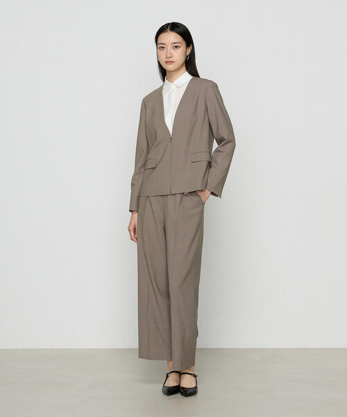 COMME CA(コムサ)の「〔 TALLサイズ 〕 パウダーデシン/デシンストライプ シャツ(シャツ/ブラウス・レディース・ホワイト/グレー/ブラック・15号/13号)」の4枚目の写真