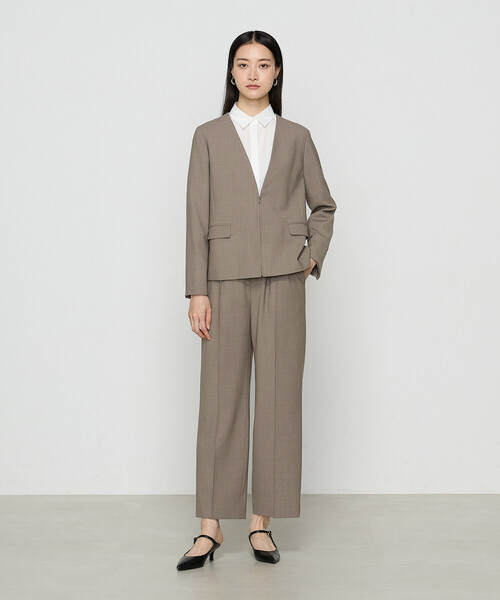 COMME CA(コムサ)の「〔 TALLサイズ 〕 パウダーデシン/デシンストライプ シャツ(シャツ/ブラウス・レディース・ホワイト/グレー/ブラック・15号/13号)」の5枚目の写真