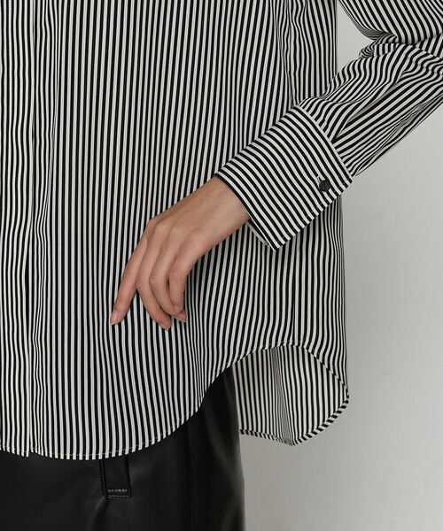COMME CA(コムサ)の「〔 TALLサイズ 〕 パウダーデシン/デシンストライプ シャツ(シャツ/ブラウス・レディース・ホワイト/グレー/ブラック・15号/13号)」の18枚目の写真