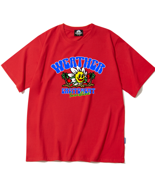 TRIPSHION(トリップション)の「デイジーウェザー グラフィックTシャツ - レッド(Tシャツ/カットソー・メンズ・その他・LARGE/MEDIUM/X-LARGE)」の1枚目の写真