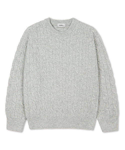 Cable round heavy knit pullover 11 COLOR COOSKT068