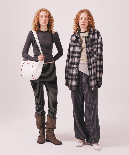 MENASOO(ミナス)の「MNS Classic Check Oversized Shirt Jacket_Black(その他アウター・レディース・ブラック・F)」の10枚目の写真
