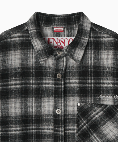 MENASOO(ミナス)の「MNS Classic Check Oversized Shirt Jacket_Black(その他アウター・レディース・ブラック・F)」の18枚目の写真