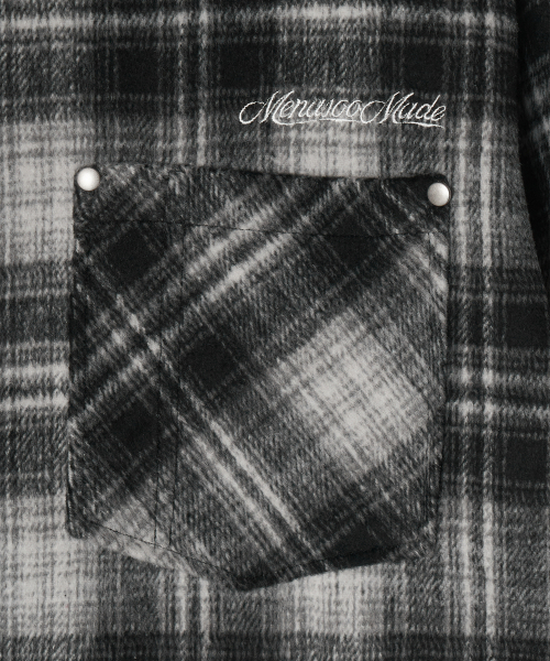 MENASOO(ミナス)の「MNS Classic Check Oversized Shirt Jacket_Black(その他アウター・レディース・ブラック・F)」の21枚目の写真