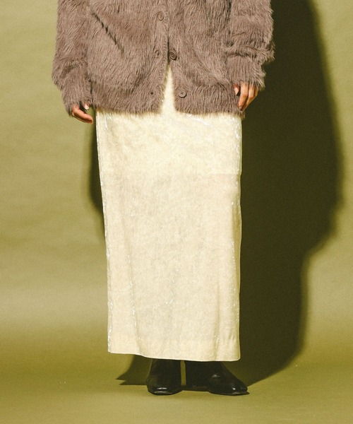 GLOBAL WORK（グローバルワーク）の「ベロアスカート/611191（スカート・レディース・ホワイト系その他7/ブラウン・MEDIUM/LARGE）」の2枚目の写真