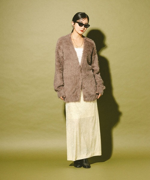 GLOBAL WORK（グローバルワーク）の「ベロアスカート/611191（スカート・レディース・ホワイト系その他7/ブラウン・MEDIUM/LARGE）」の3枚目の写真