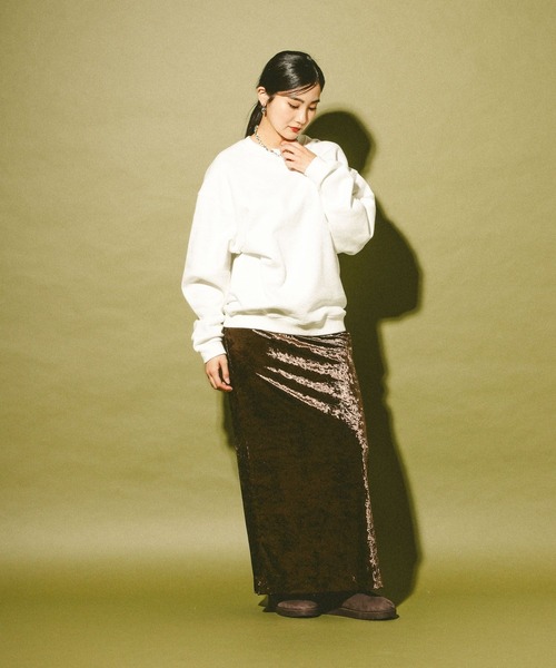 GLOBAL WORK（グローバルワーク）の「ベロアスカート/611191（スカート・レディース・ホワイト系その他7/ブラウン・MEDIUM/LARGE）」の13枚目の写真