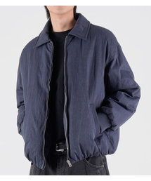 BUTTON SEOUL（ボタンソウル）の「[ダックダウン80/20] ミニマルダックダウンジップアップブルゾンジャケット (ネイビー)（ダウンジャケット/コート）」