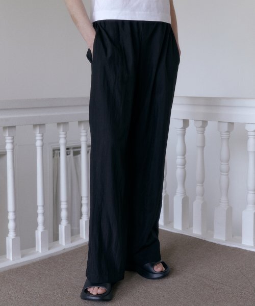 38COMEONCOMMON（38カモンコモン）の「Nylon Banding Pants (Black)（その他パンツ・レディース・その他・FREE）」の2枚目の写真