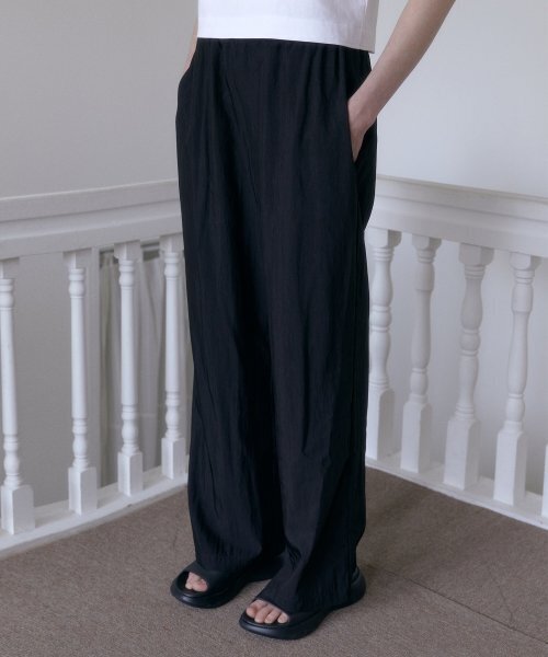 38COMEONCOMMON（38カモンコモン）の「Nylon Banding Pants (Black)（その他パンツ・レディース・その他・FREE）」の3枚目の写真