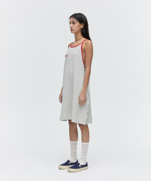MENASOO(ミナス)の「MENASOO SUMMER STRIPE TERRY STRAP ONEPIECE_GRAY(ワンピース・レディース・グレー・F)」の9枚目の写真