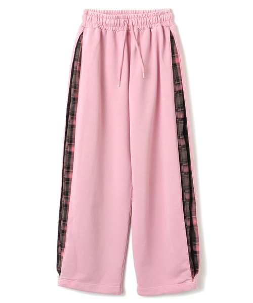 atmos pink（アトモスピンク）の「atmos pink Check Docking Sweat Pants / アトモス ピンク チェック ドッキング スウェット パンツ（スウェットパンツ・レディース・ブラウン/ピンク/チャコール・FREE）」の3枚目の写真