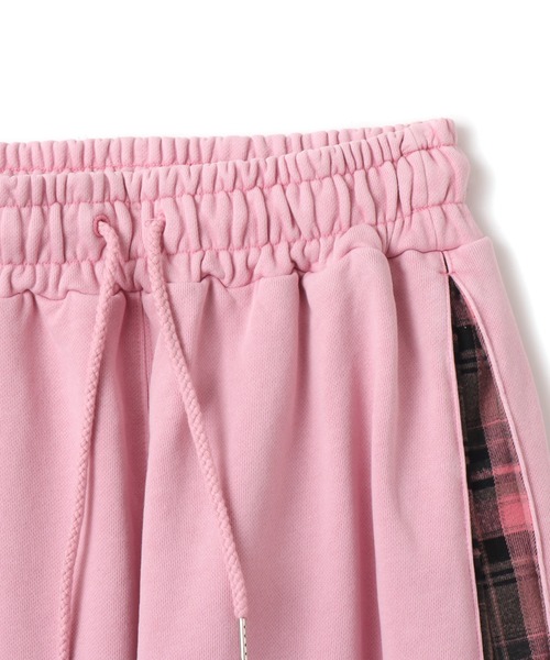 atmos pink（アトモスピンク）の「atmos pink Check Docking Sweat Pants / アトモス ピンク チェック ドッキング スウェット パンツ（スウェットパンツ・レディース・ブラウン/ピンク/チャコール・FREE）」の7枚目の写真