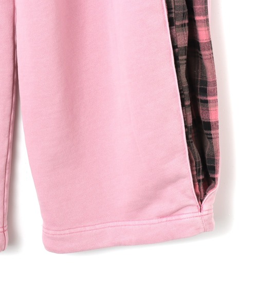 atmos pink（アトモスピンク）の「atmos pink Check Docking Sweat Pants / アトモス ピンク チェック ドッキング スウェット パンツ（スウェットパンツ・レディース・ブラウン/ピンク/チャコール・FREE）」の8枚目の写真