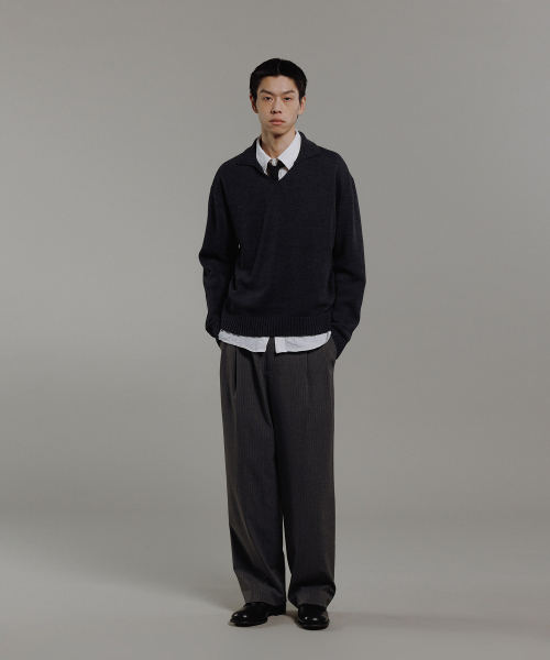 BLANKROOM(ブランクルーム)の「Vカラニット_NATURAL KHAKI(ニット/セーター・メンズ・その他・1/2/3)」の3枚目の写真