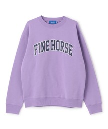 GLAZOS | カレッジロゴ フロントプリント 裏毛トレーナー(スウェット)