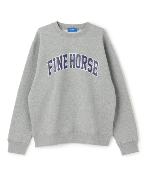 GLAZOS（グラソス）の「カレッジロゴ フロントプリント 裏毛トレーナー（スウェット・キッズ・グリーン/ラベンダー/トップグレー・150cm/160cm/170cm）」の2枚目の写真