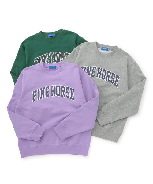 GLAZOS（グラソス）の「カレッジロゴ フロントプリント 裏毛トレーナー（スウェット・キッズ・グリーン/ラベンダー/トップグレー・150cm/160cm/170cm）」の11枚目の写真