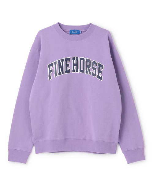 GLAZOS（グラソス）の「カレッジロゴ フロントプリント 裏毛トレーナー（スウェット・キッズ・グリーン/ラベンダー/トップグレー・150cm/160cm/170cm）」の3枚目の写真